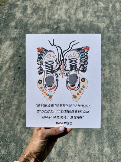 Butterfly Shoes Print styled at home