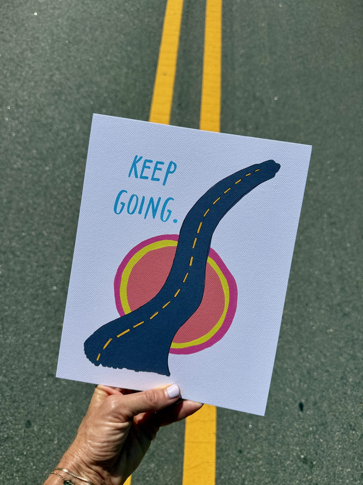Keep Going Roads Print, close-up detail (2)