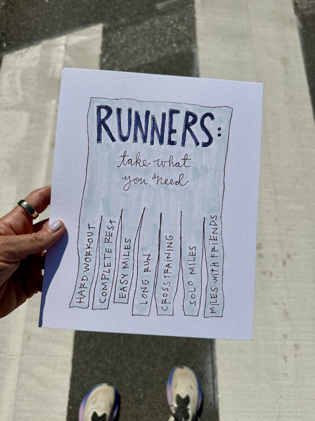 Runners Take What You Need Print styled at home (2)