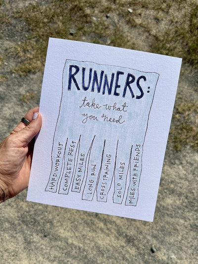Runners Take What You Need Print styled at home