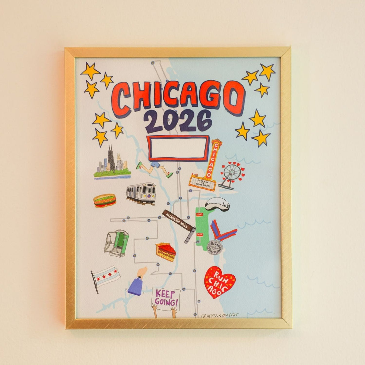 Chicago Course Map Print (Limited Edition) styled at home (2)