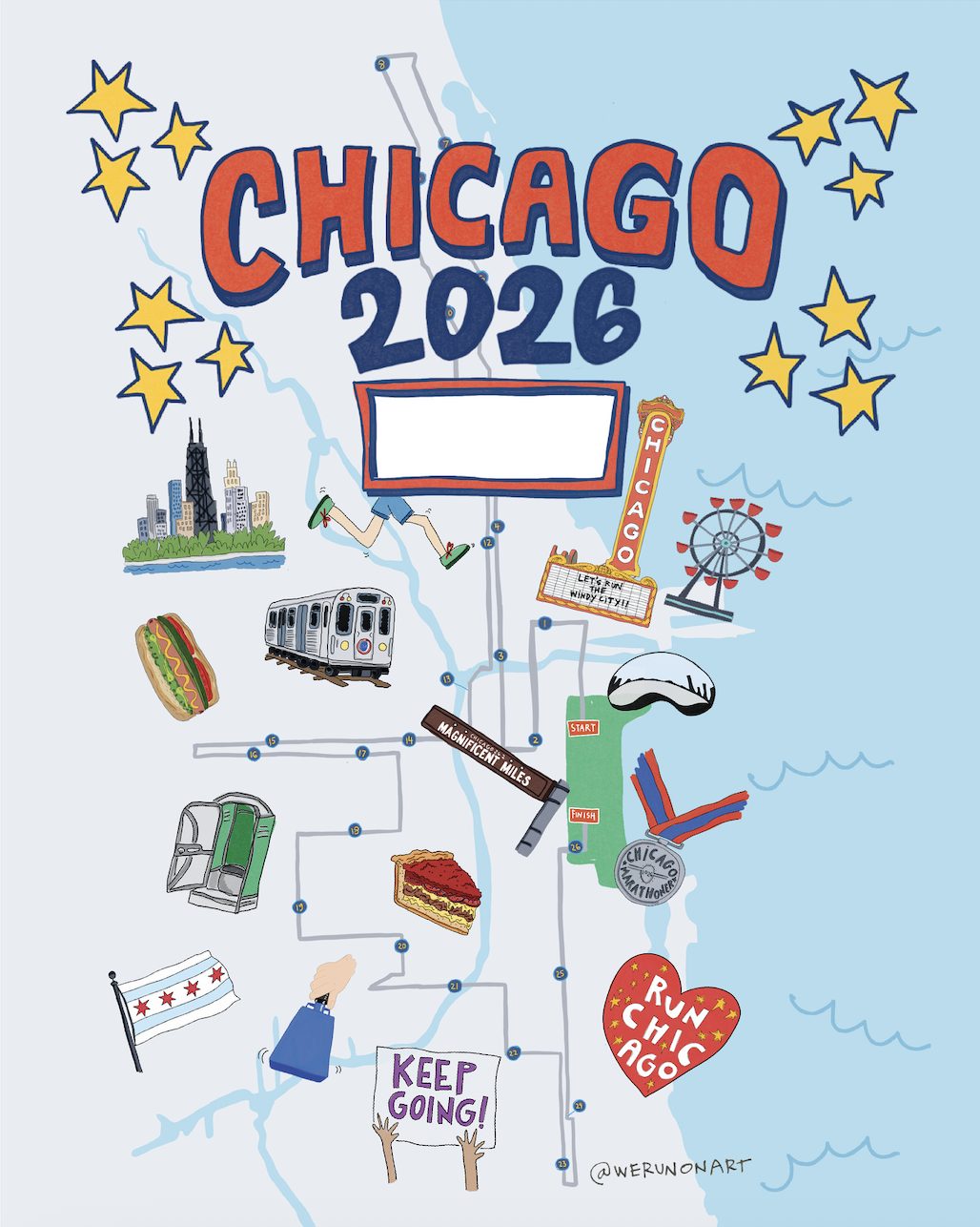 Chicago Course Map Print (Limited Edition)
