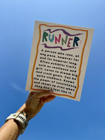 Definition of a Runner Print styled at home (2)