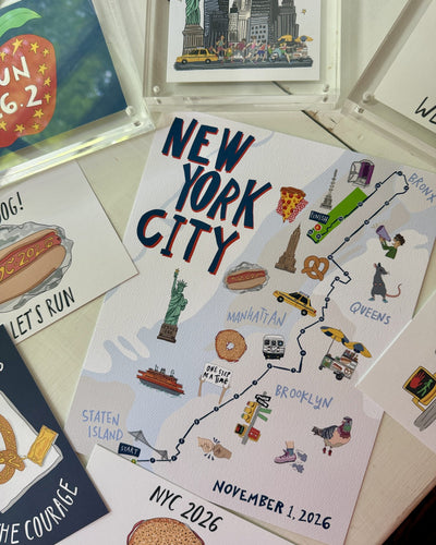 NYC Course Map Print (Limited Edition) styled at home (2)