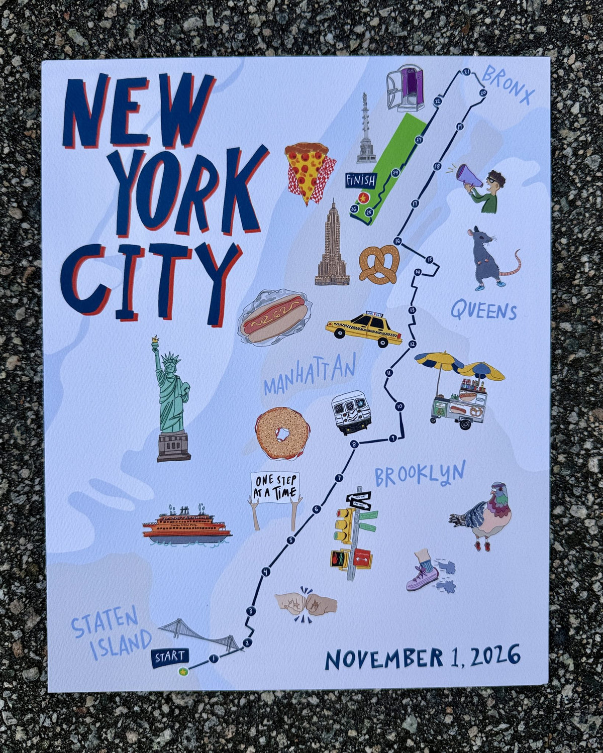 NYC Course Map Print (Limited Edition) styled at home (3)