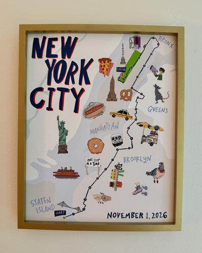 NYC Course Map Print (Limited Edition) styled at home