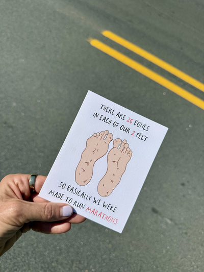 Marathon Feet Card styled at home