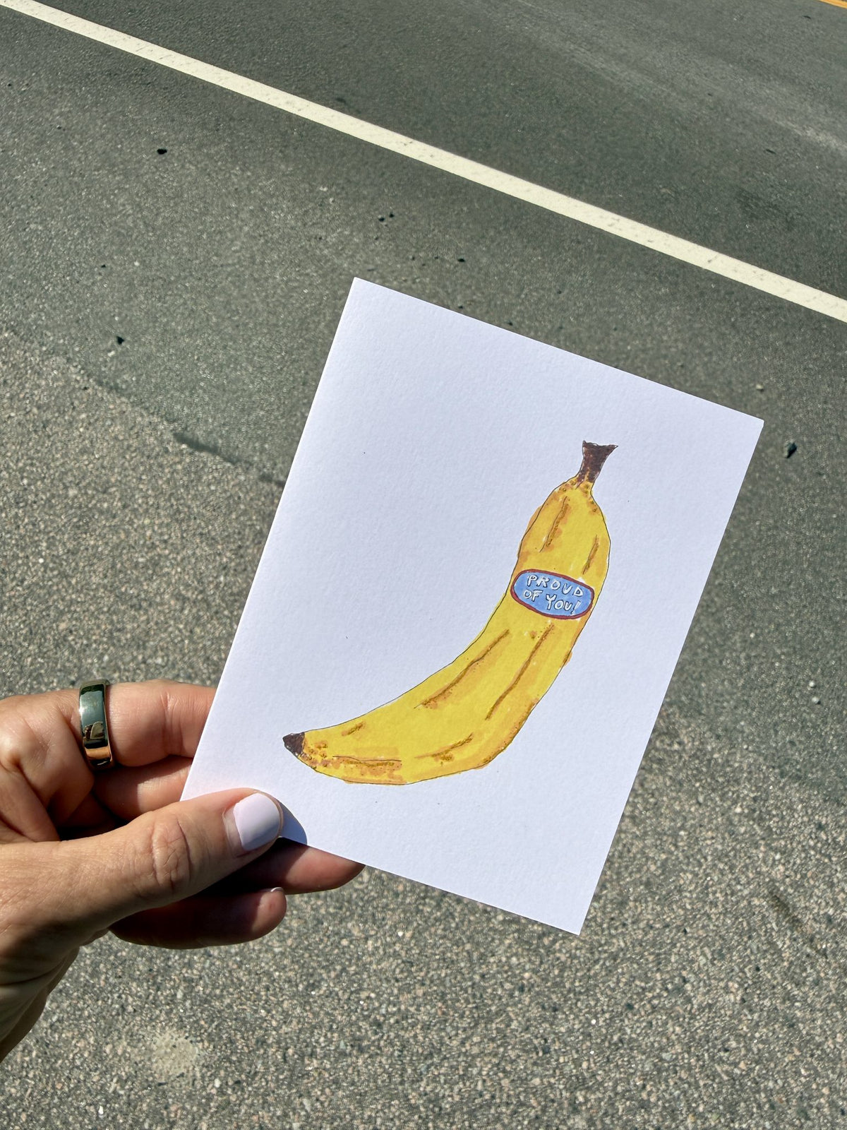 Proud Banana Card styled at home (2)