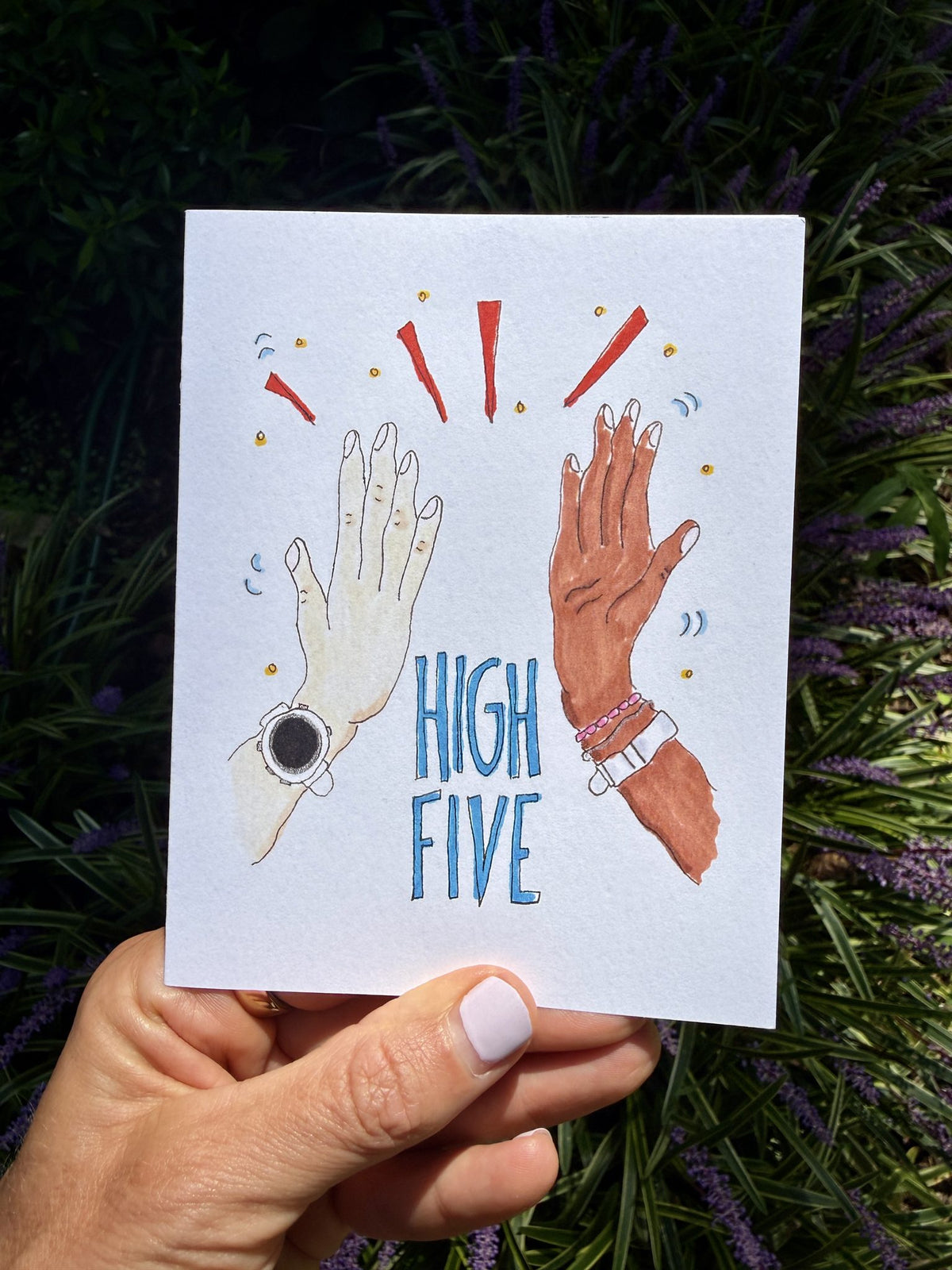 High Five Card styled at home
