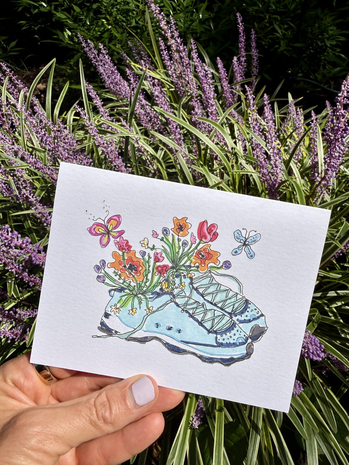 Wildflower Shoes Card styled at home