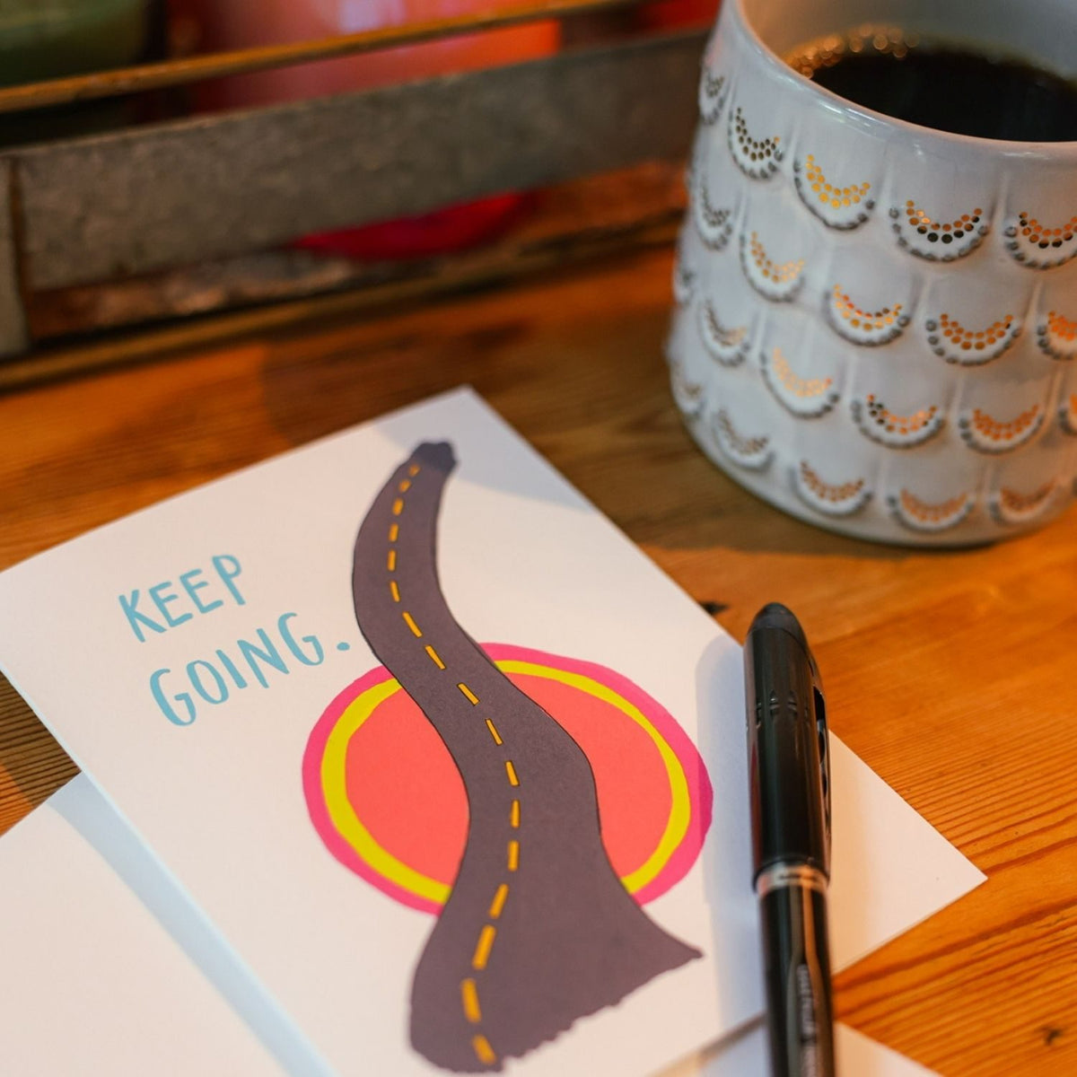 Keep Going Roads Card styled at home