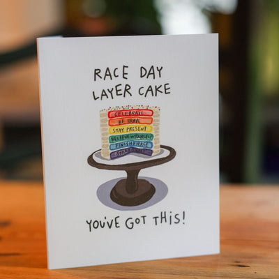 Race Day Layer Cake Card styled at home