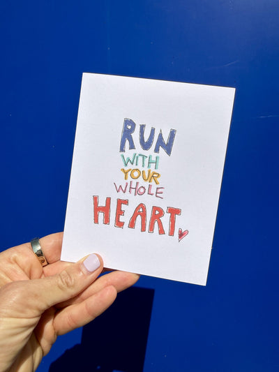 Run With Your Whole Heart Card styled at home (2)