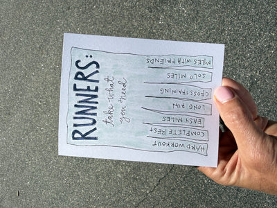 Runners Take What You Need Card styled at home (2)