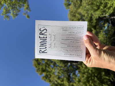 Runners Take What You Need Card styled at home