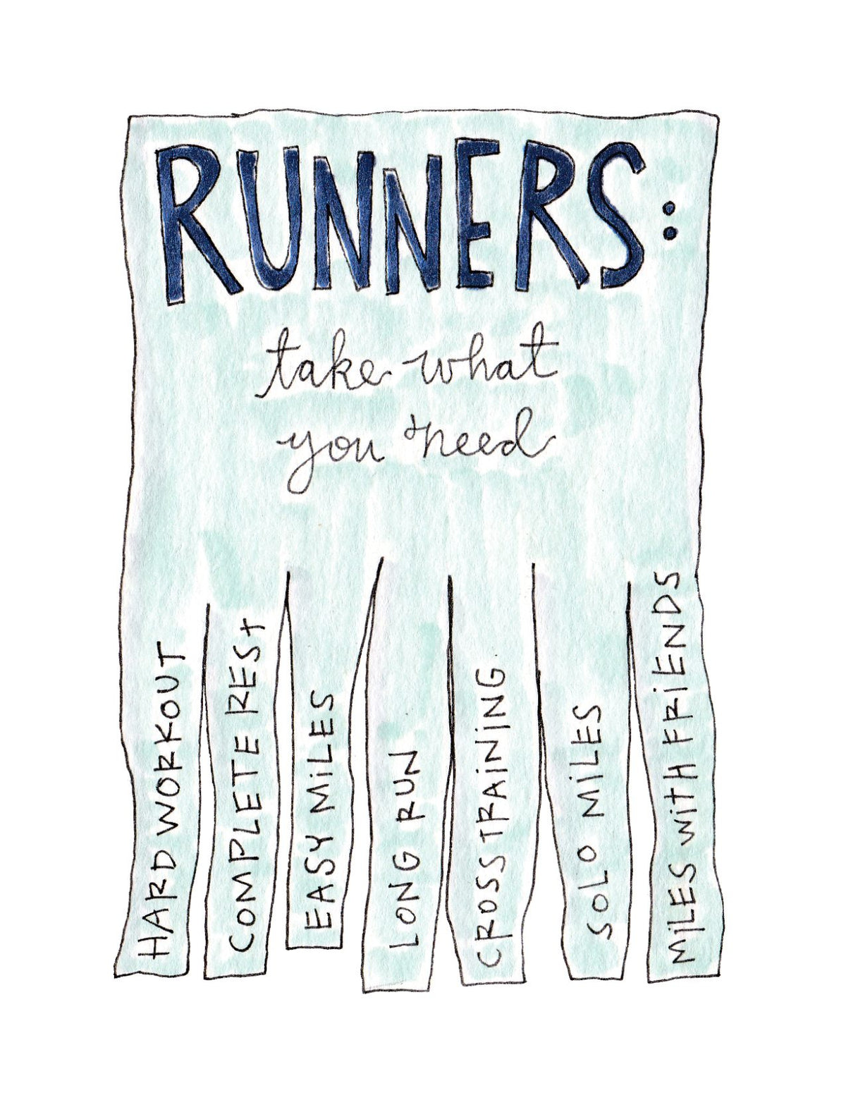 Runners Take What You Need Card