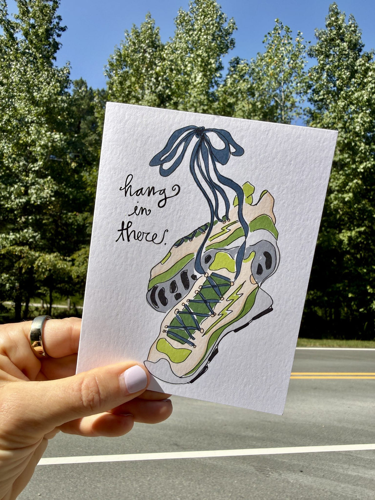 Hang in There Shoes Card styled at home