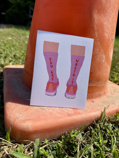 Worth It Socks Card styled at home