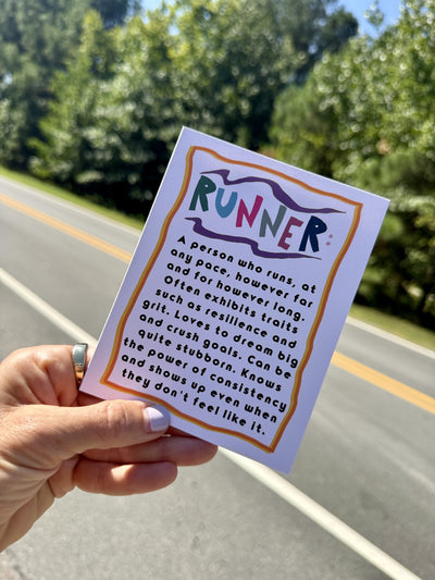Definition of a Runner Card styled at home (2)