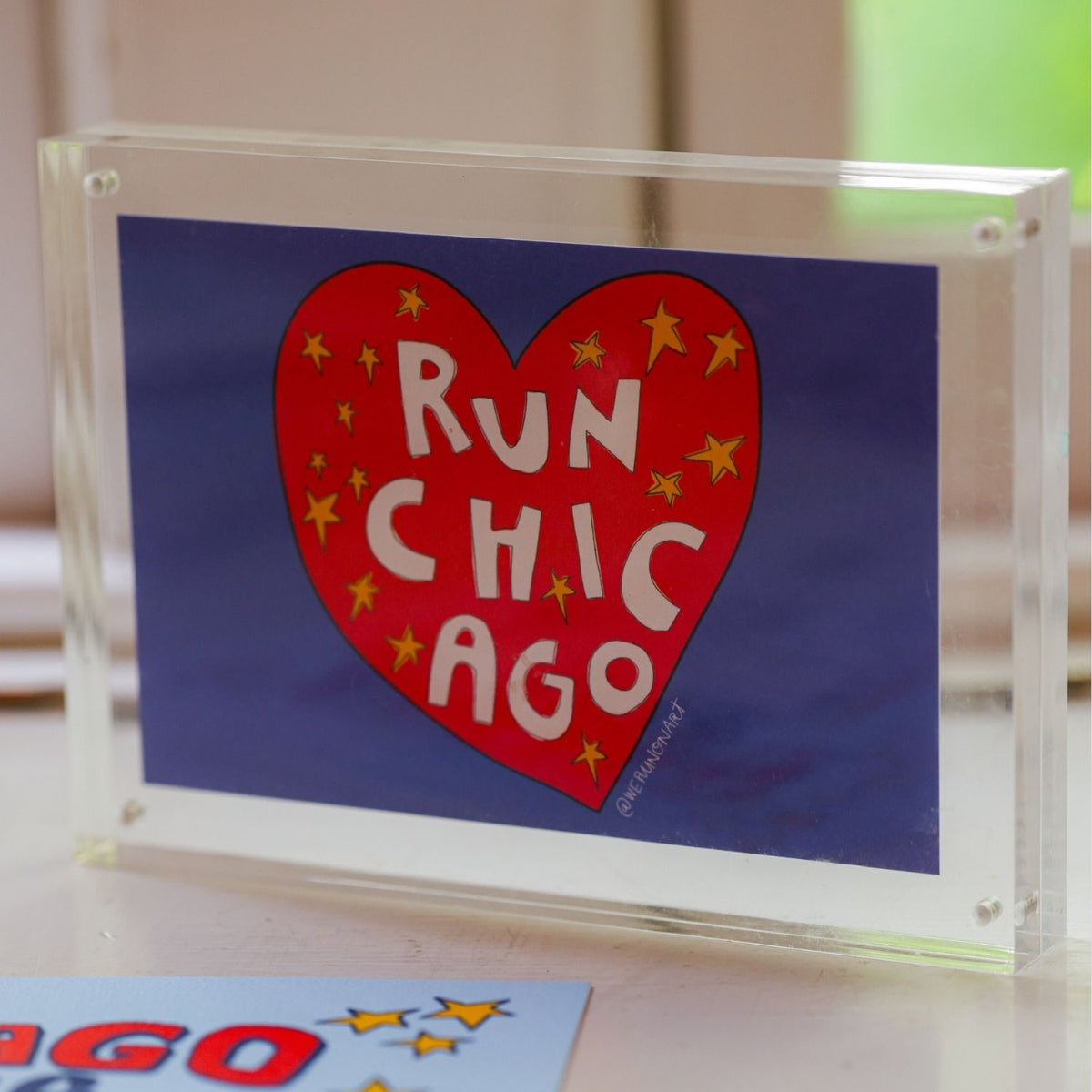 Run Chicago Heart Mini Print styled at home