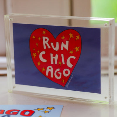 Run Chicago Heart Mini Print styled at home