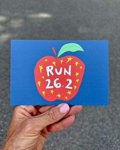 NYC Run 26.2 Apple Mini Print styled at home
