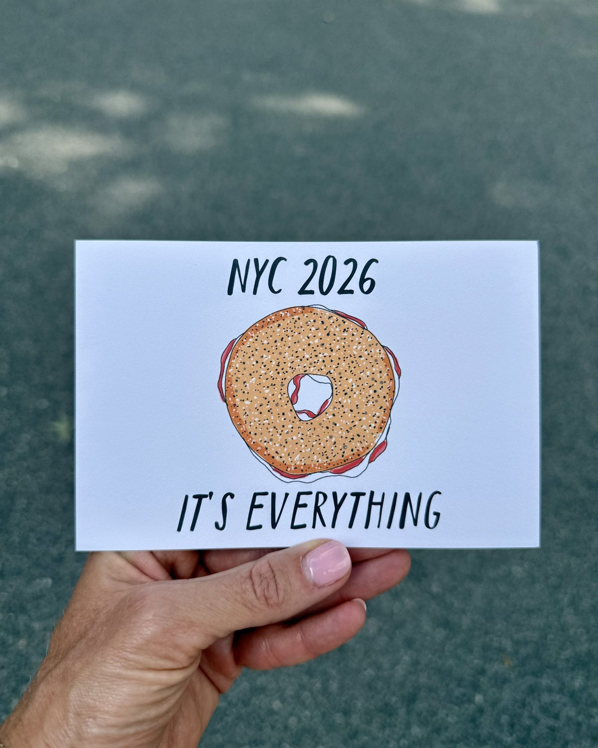 NYC Bagel Mini Print styled at home