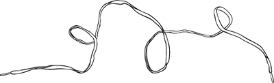 Line drawing of a squiggle, in black
