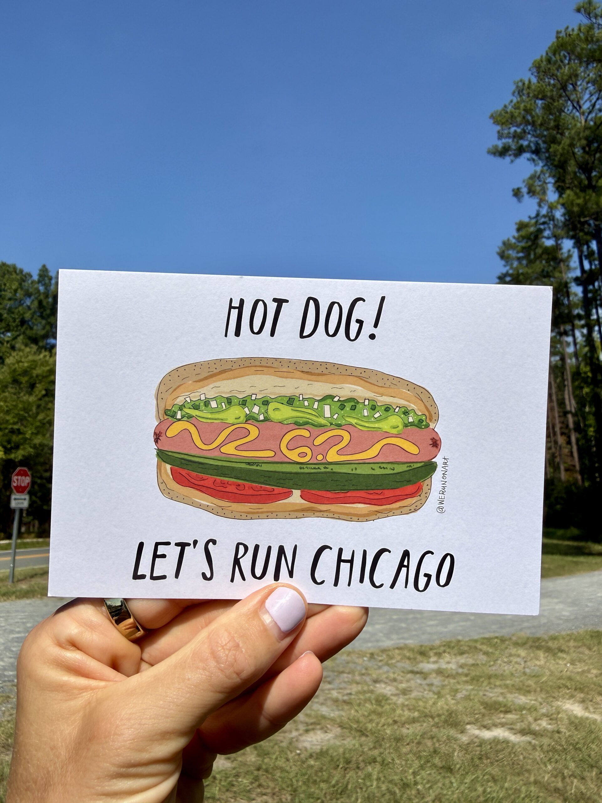 Hot Dog! Let's Run Chicago Mini Print