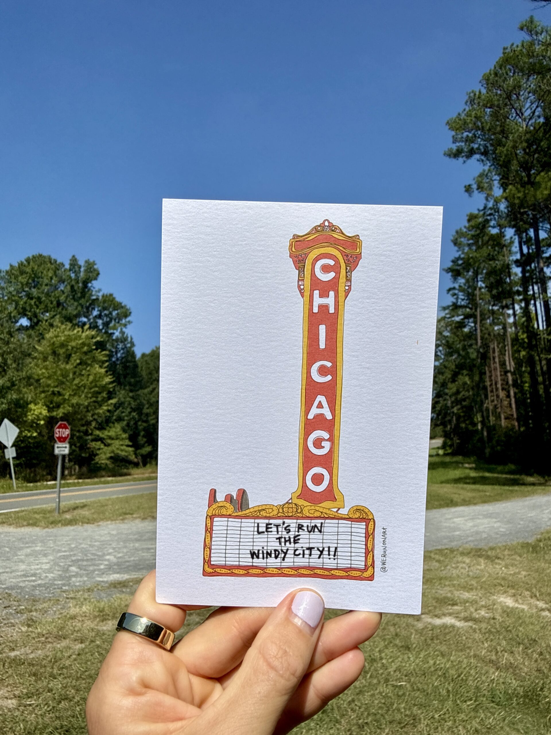 Let's Run The Windy City - Chicago Theater Mini Print