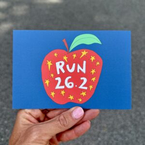 NYC Run 26.2 Apple Mini Print